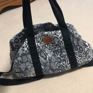 PINK duffel bag leopard print